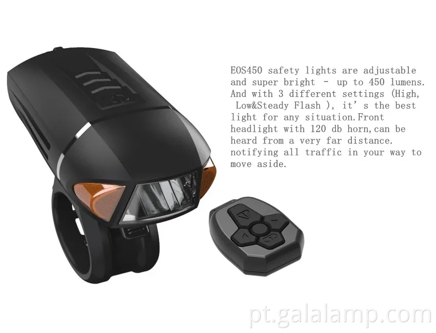 Luz de bicicleta recarregável USB ultra-brilhante com 360 lúmens